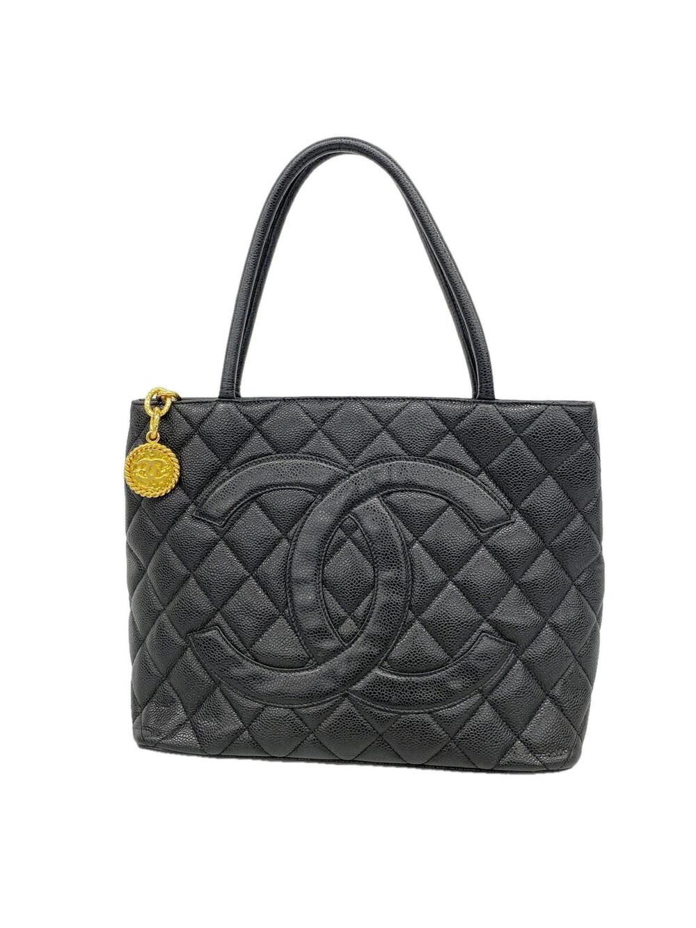 Chanel Medallion Tote Quilted Caviar #375810C20B
